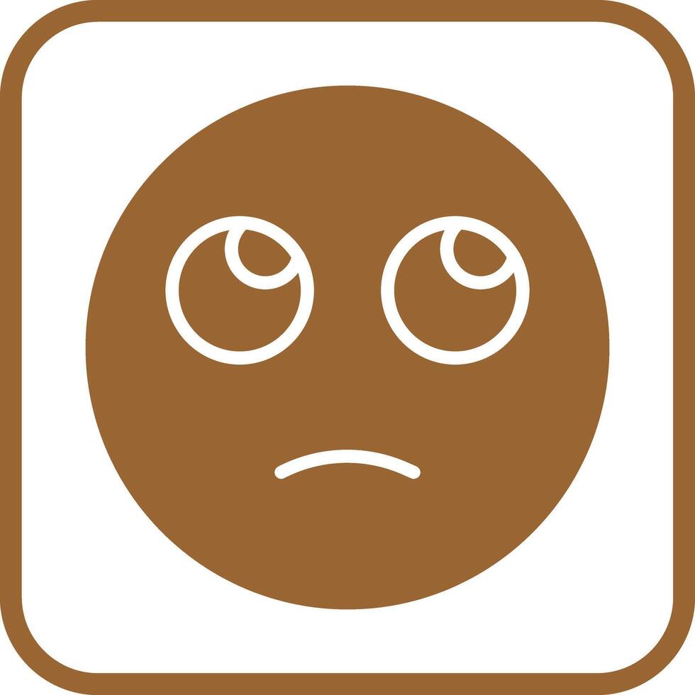 Face with Rolling Eyes Icon Design vector
