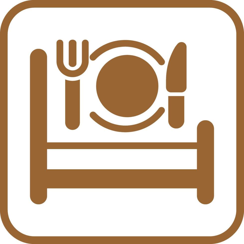 Breakfast in Bed Icon Design vector