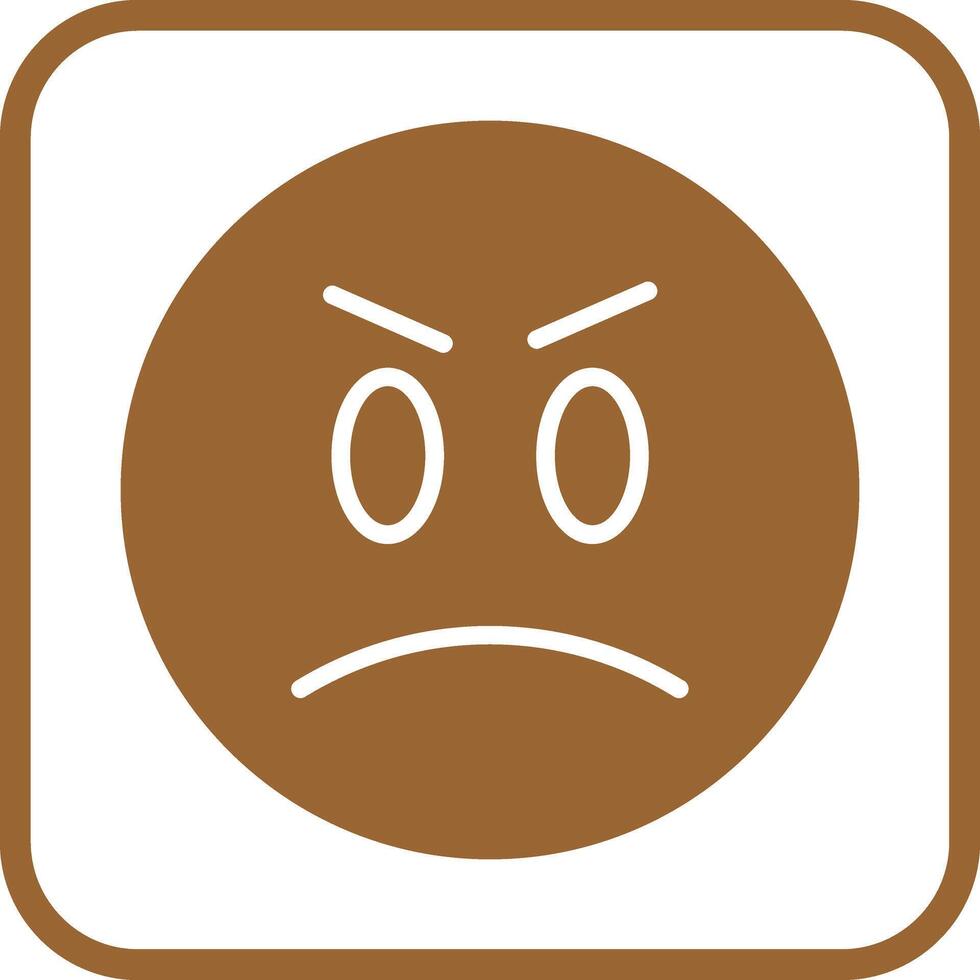 Angry Face Icon Design vector