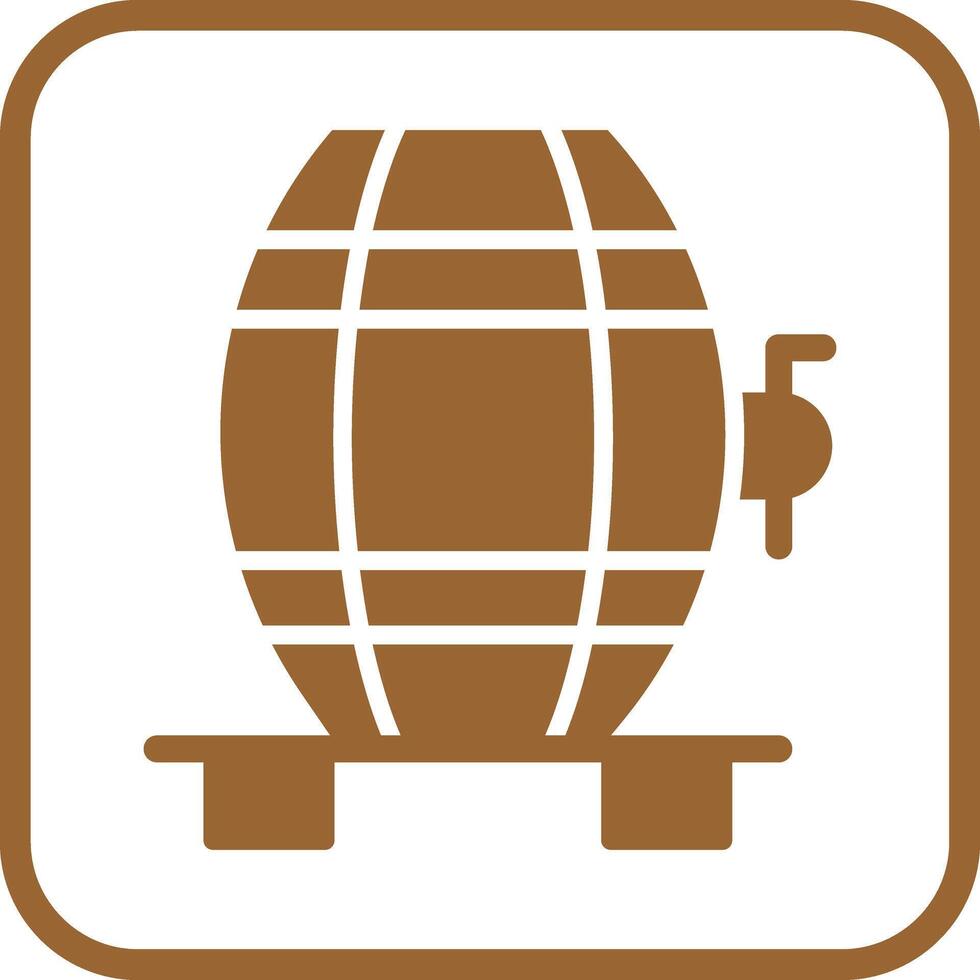 Wine Cask Icon Design vector