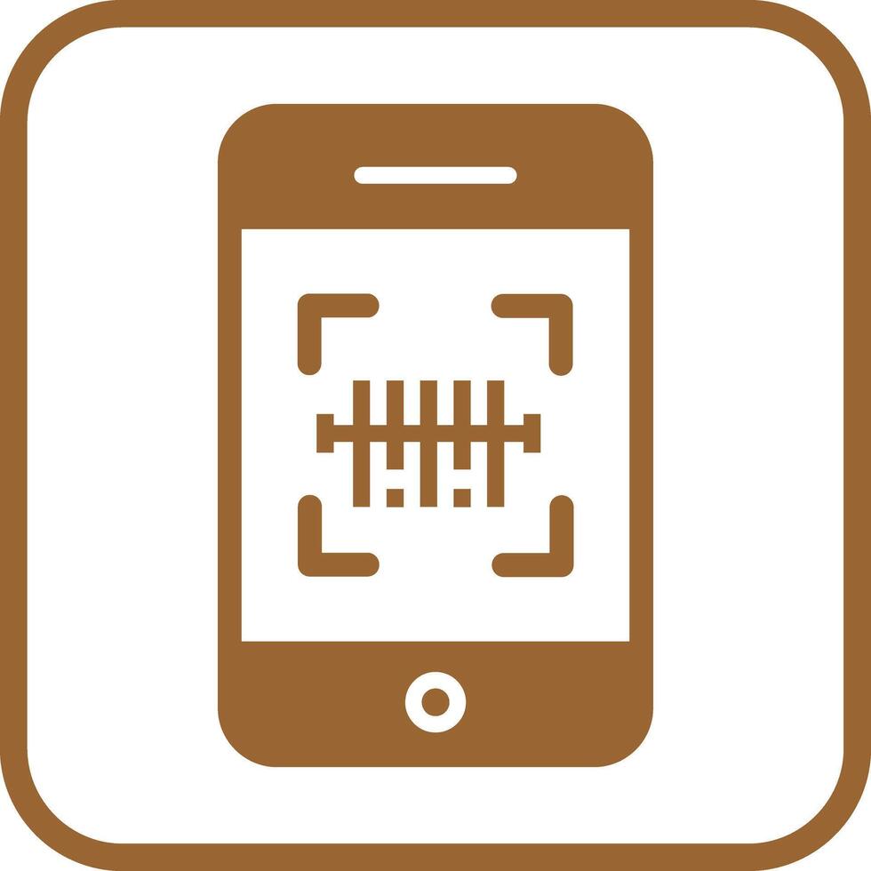 Mobile Scanning Icon Design vector