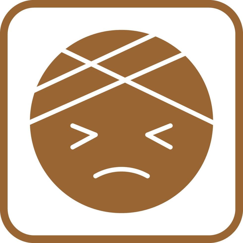 Face with Head-Bandage Icon Design vector