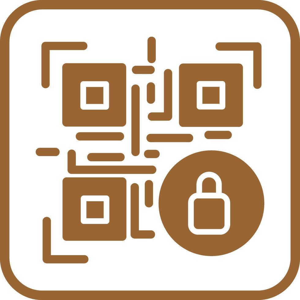 qr código cifrado icono diseño vector