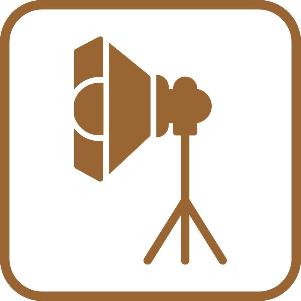 Photography Studio Lights Icon Design vector