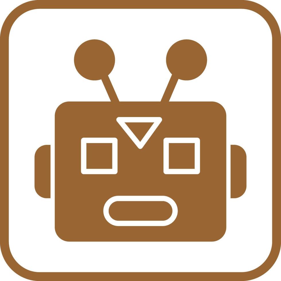 Robot Face Icon Design vector
