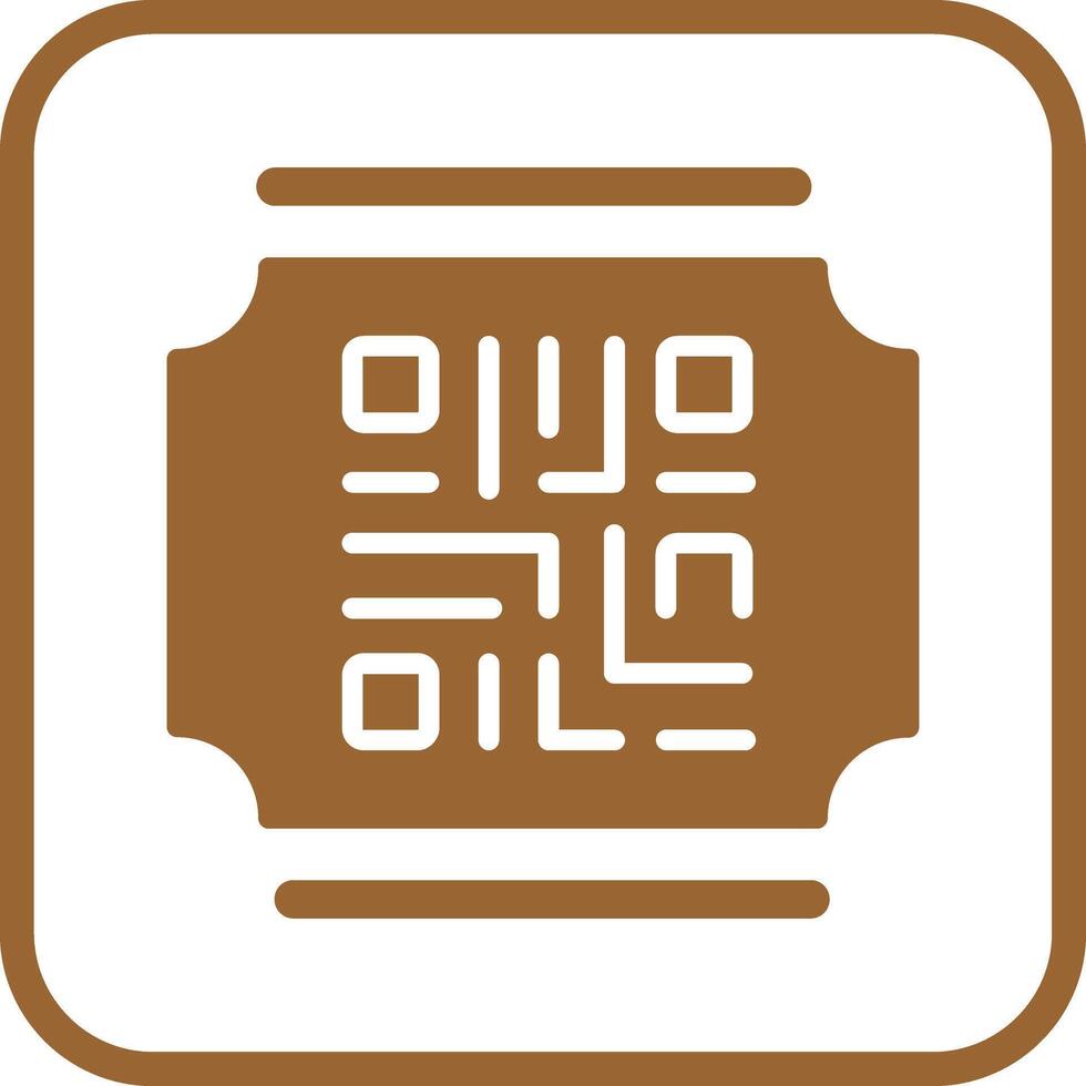 QR Code Ticket Icon Design vector