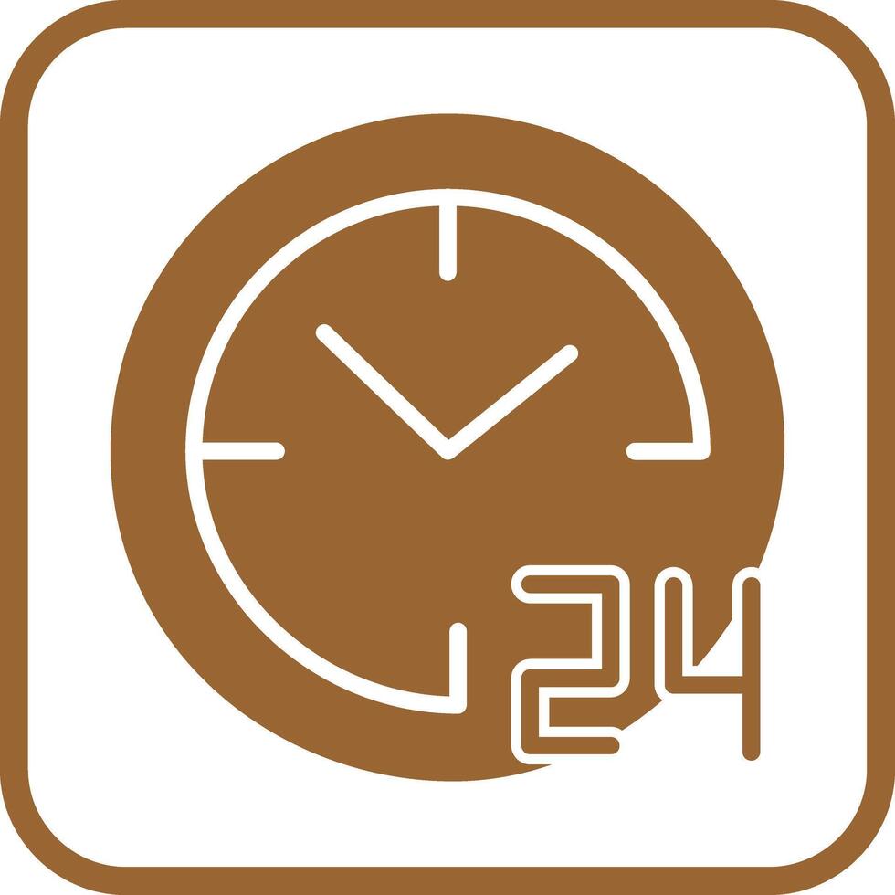 24 Hours Icon Design vector