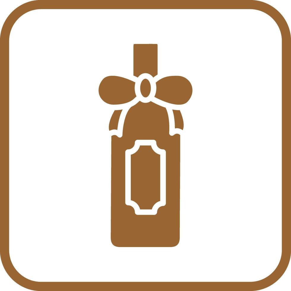 Wine Bottle with Bow Icon Design vector