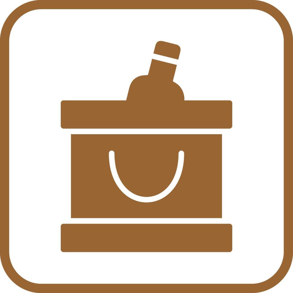 Wine Cooler Icon Design vector