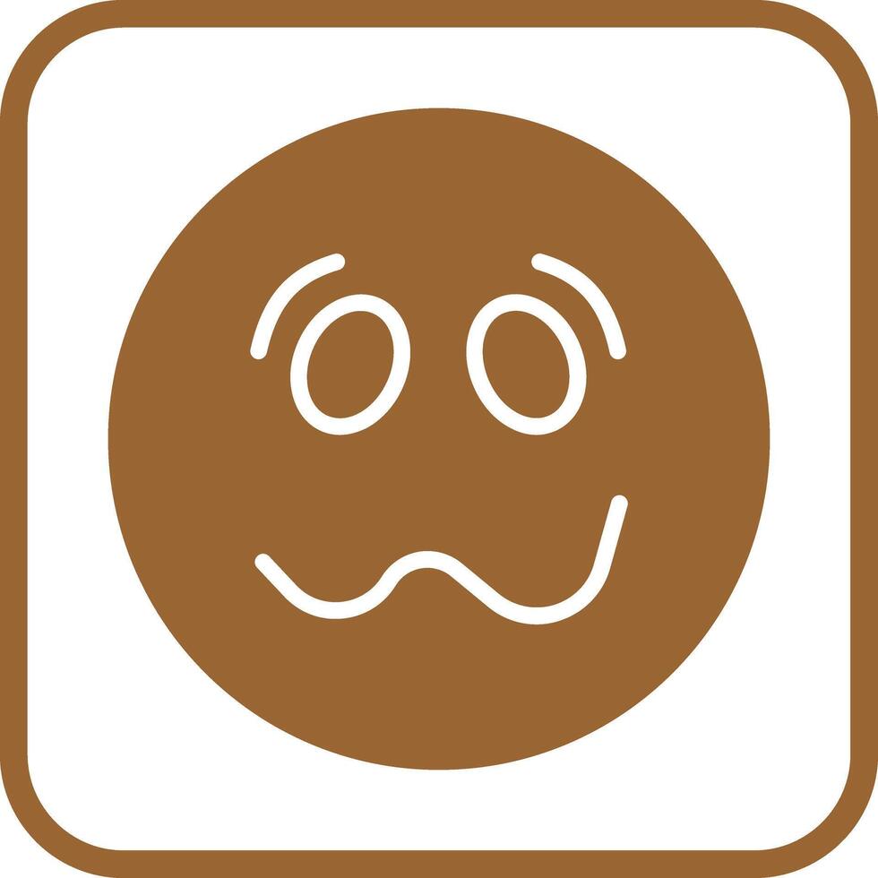 Woozy Face Icon Design vector
