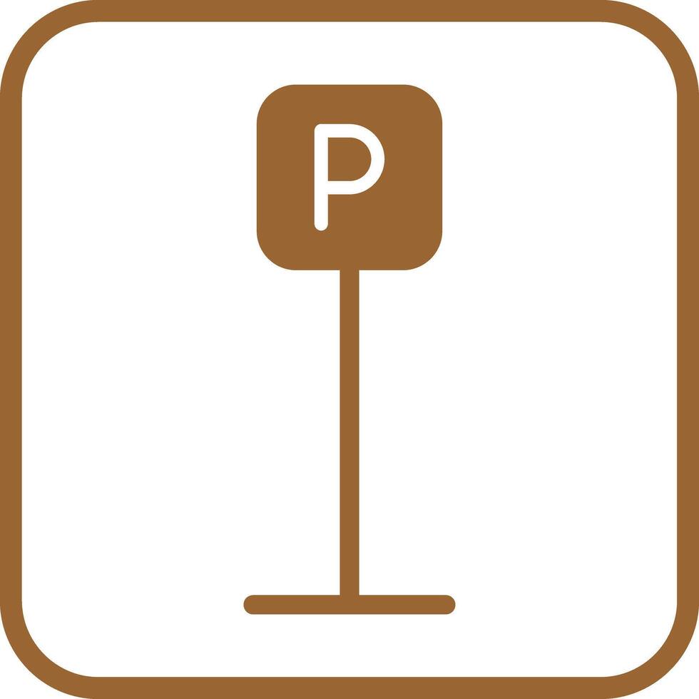 P Button Icon Design vector