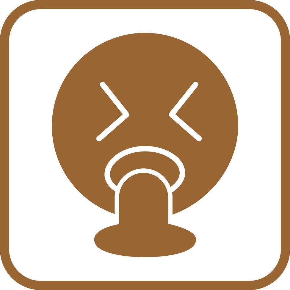 Face Vomiting Icon Design vector