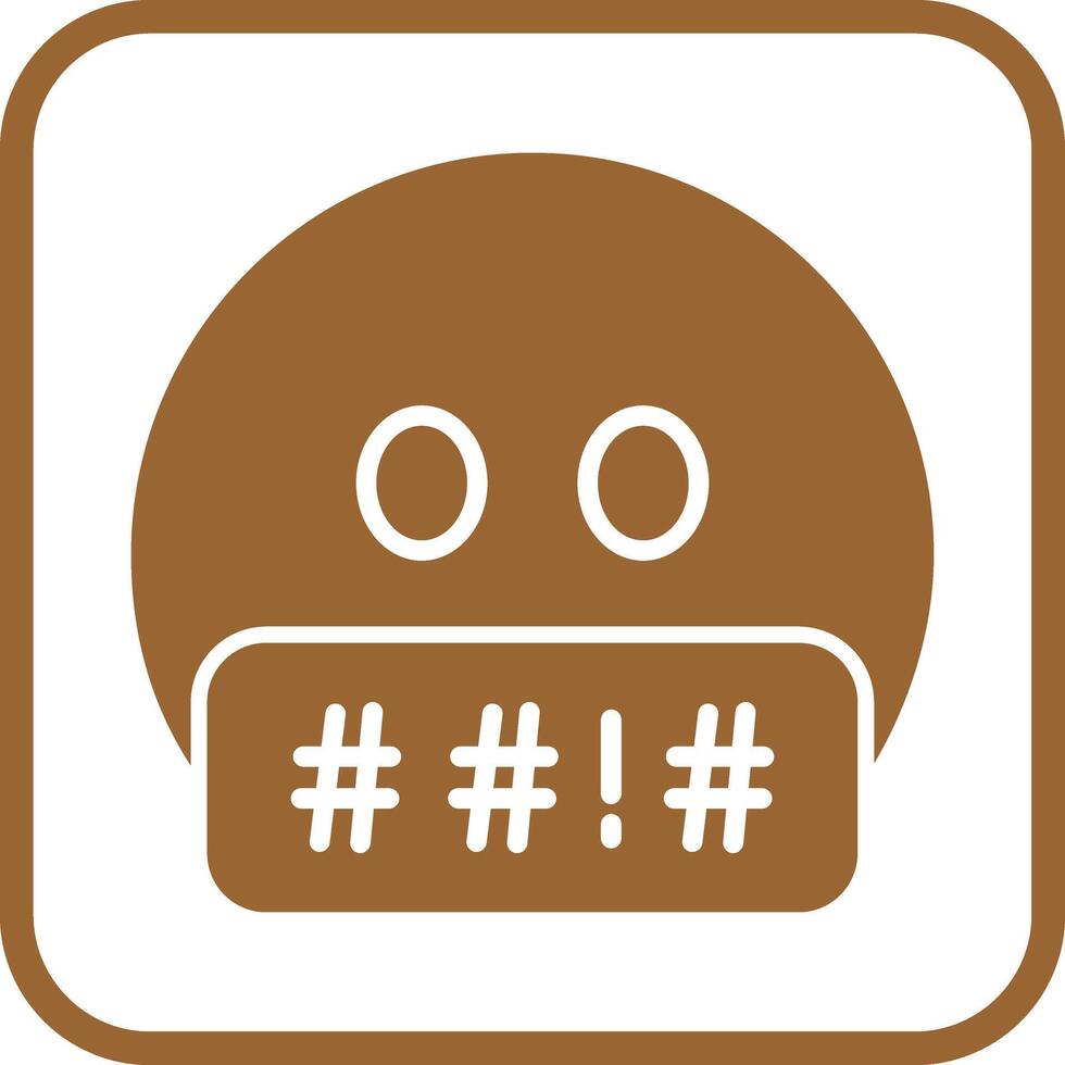 Face with Symbols on Mouth Icon Design vector