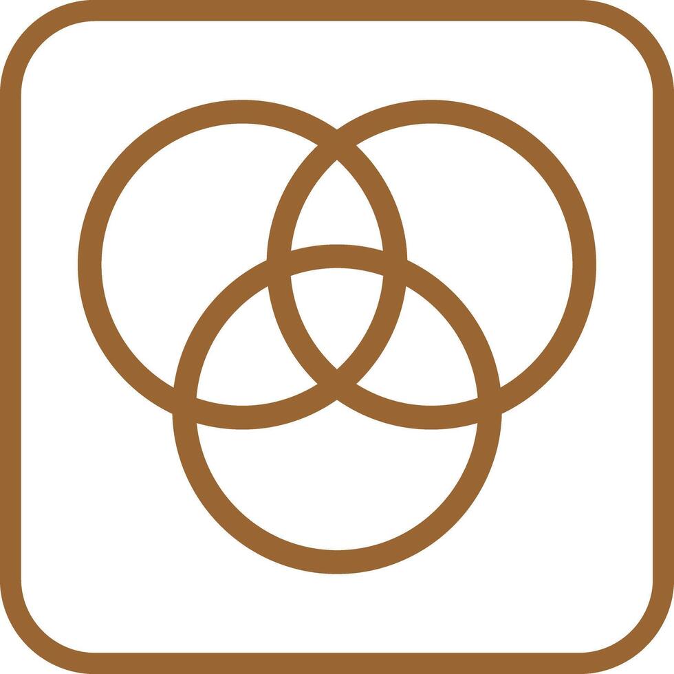 Venn Diagram Icon Design vector