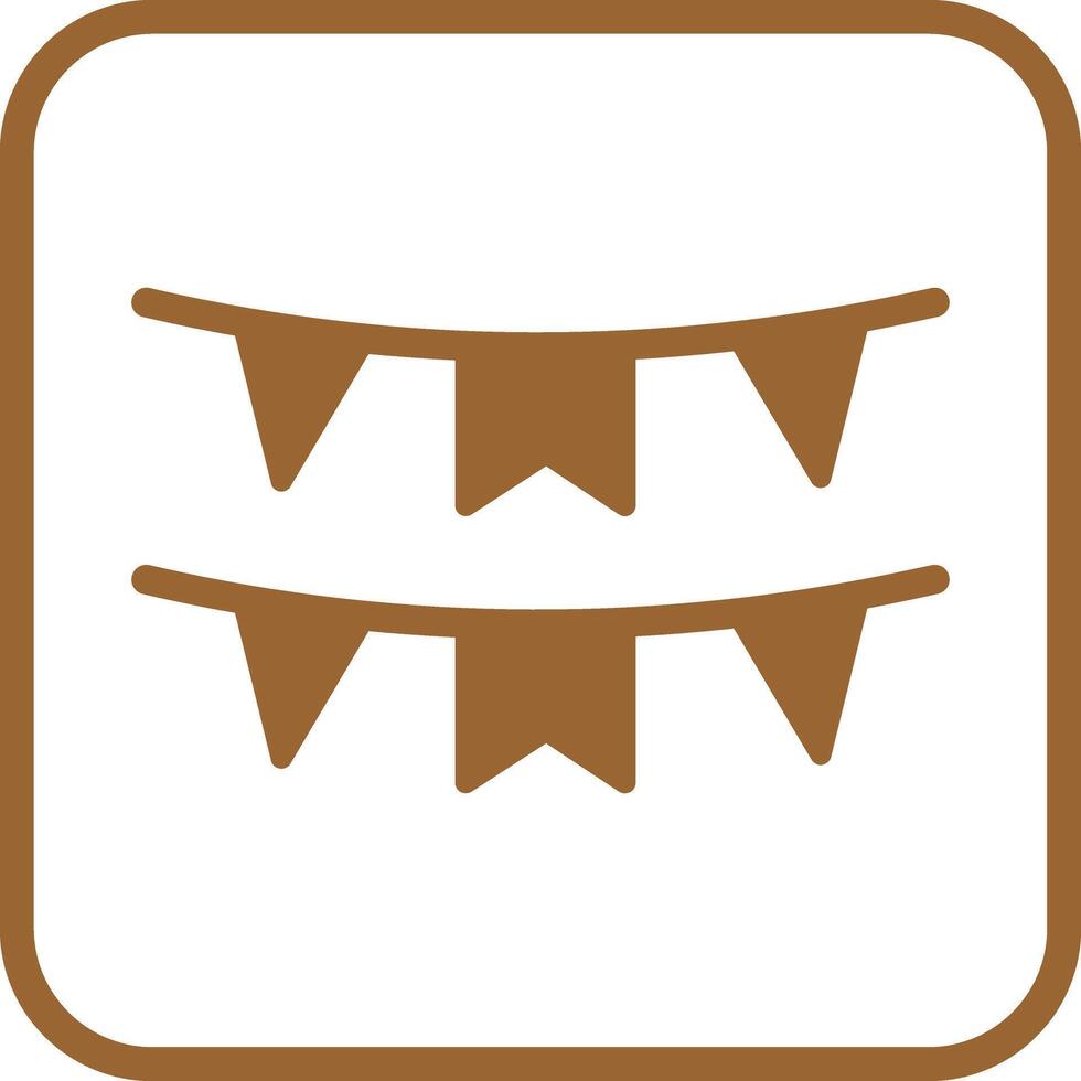 Bunting Flags Icon Design vector