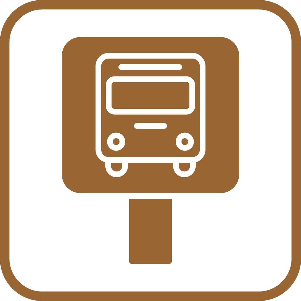 Bus Stop Icon Design vector