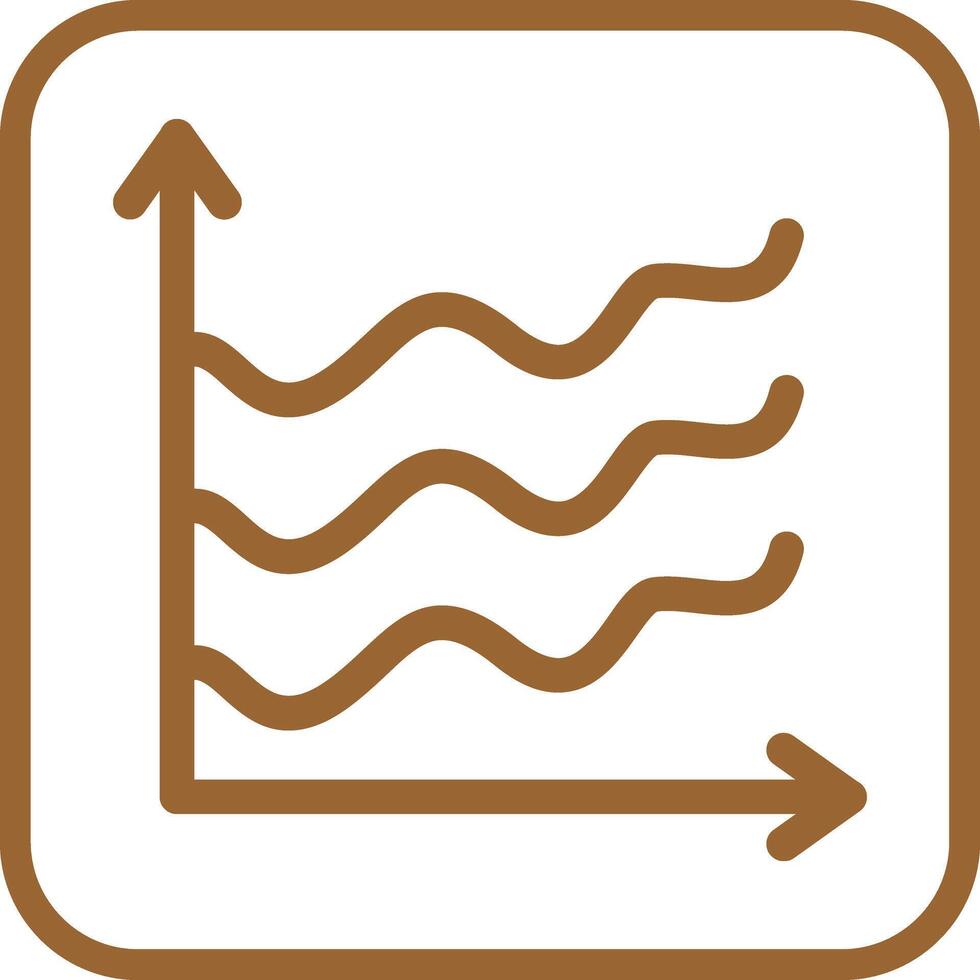 Spline Chart Icon Design vector
