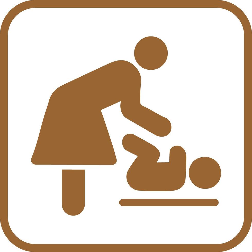 Changing Table Icon Design vector