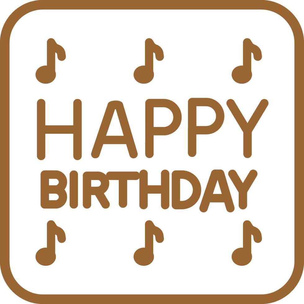 Happy Birthday Song Icon Design vector