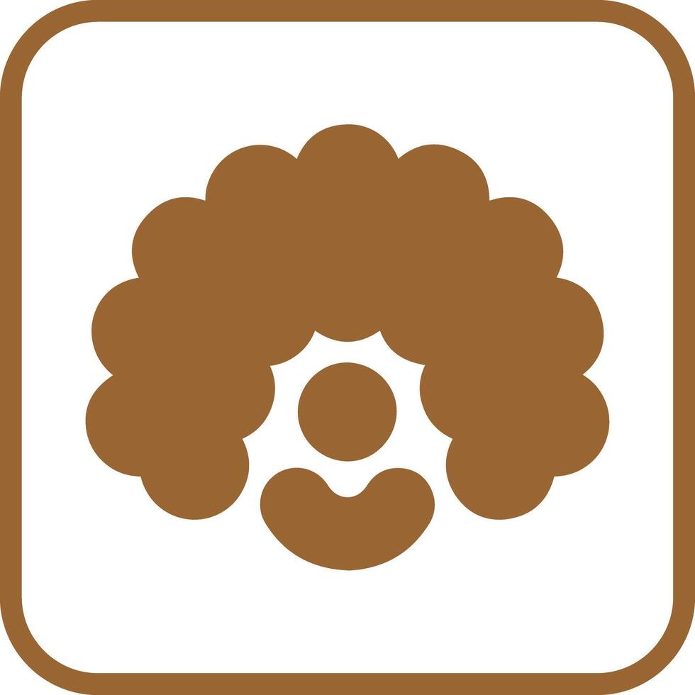 Clown Wig Icon Design vector