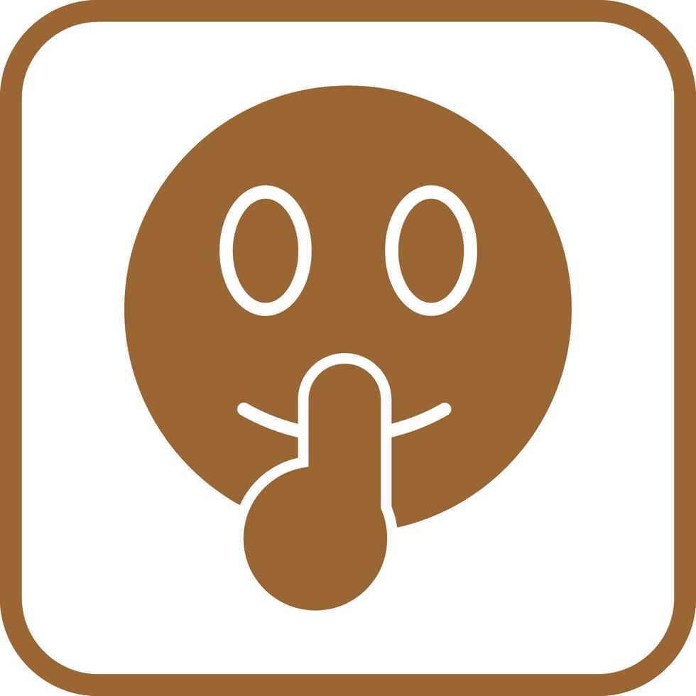 Shushing Face Icon Design vector