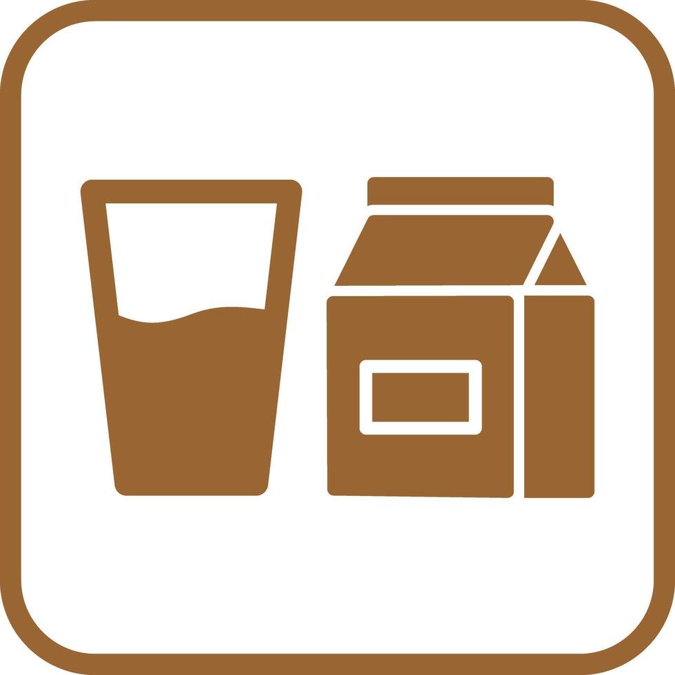 Glass of Milk Icon Design vector