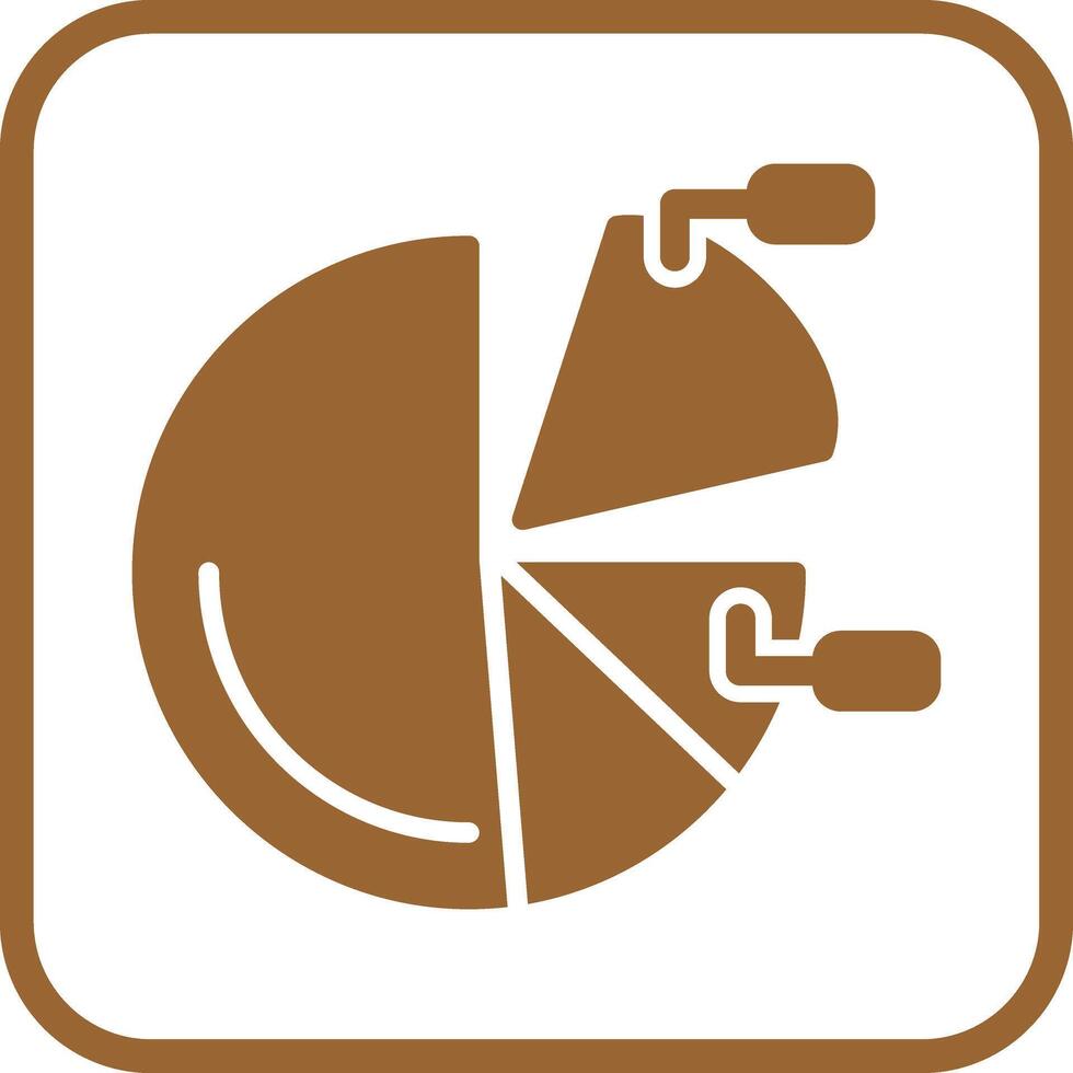 Pie Chart Icon Design vector