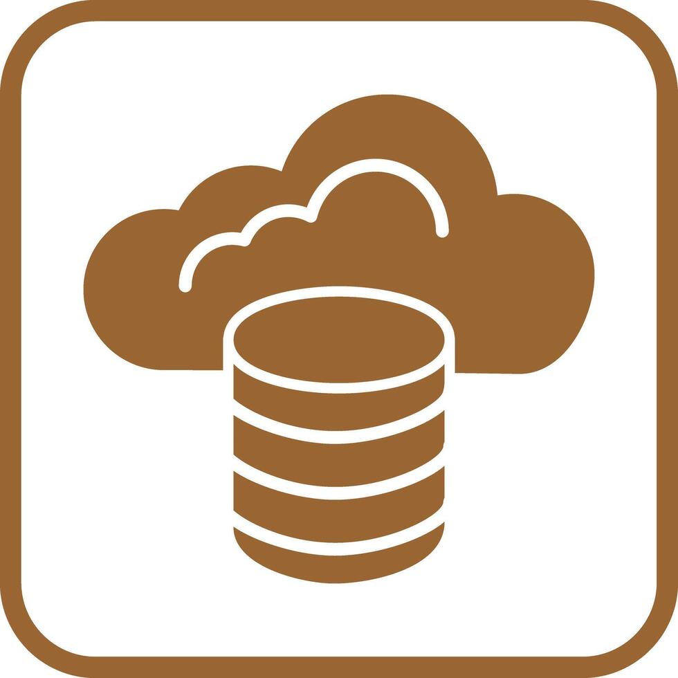 Cloud Database Icon Design vector