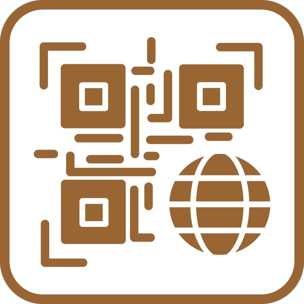 QR Code Website Icon Design vector