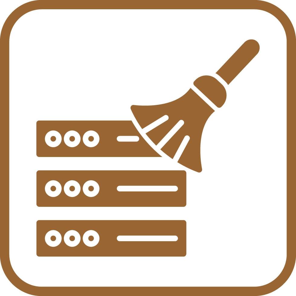 Data Cleaning Icon Design vector