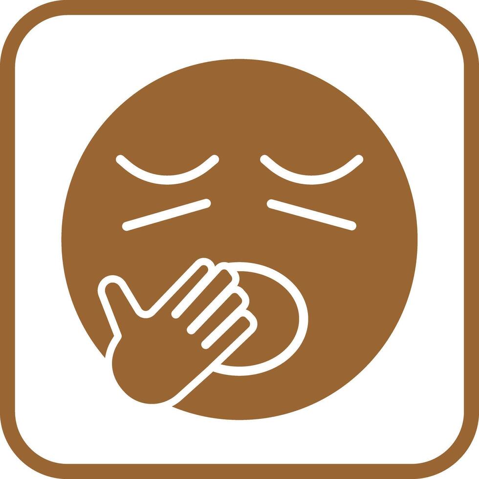 Yawning Face Icon Design vector