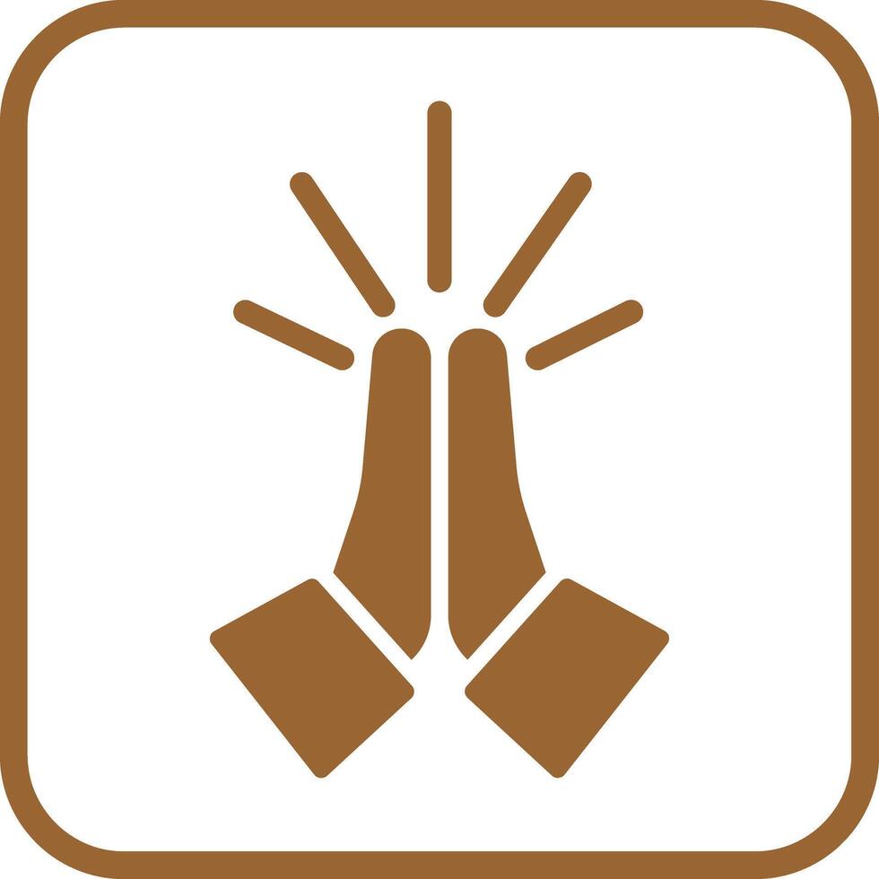 Folded Hands Icon Design vector