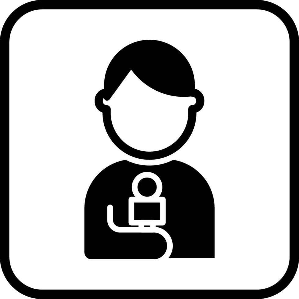 News Reporter Icon Design vector