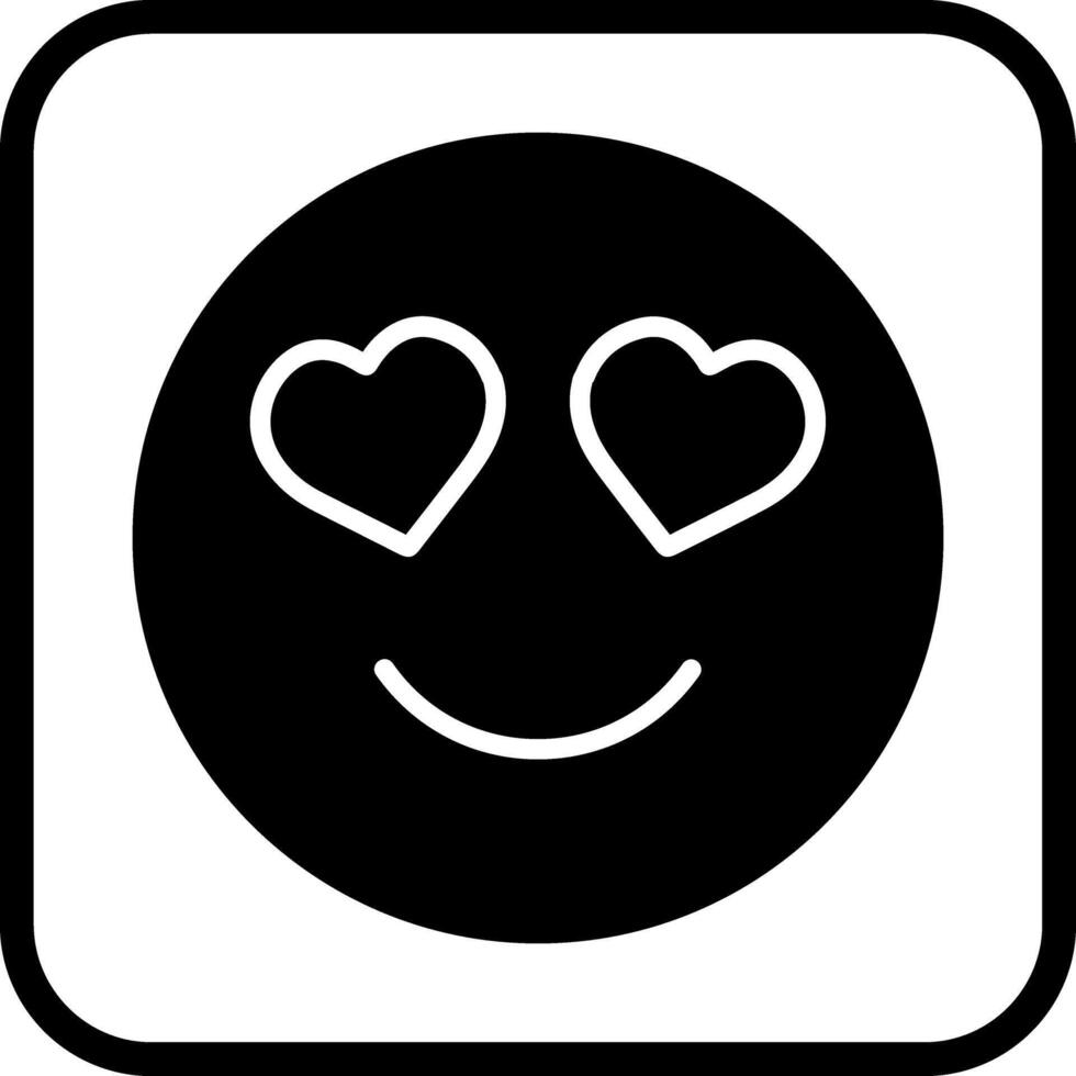 Smiling Face with Hearts Icon Design vector