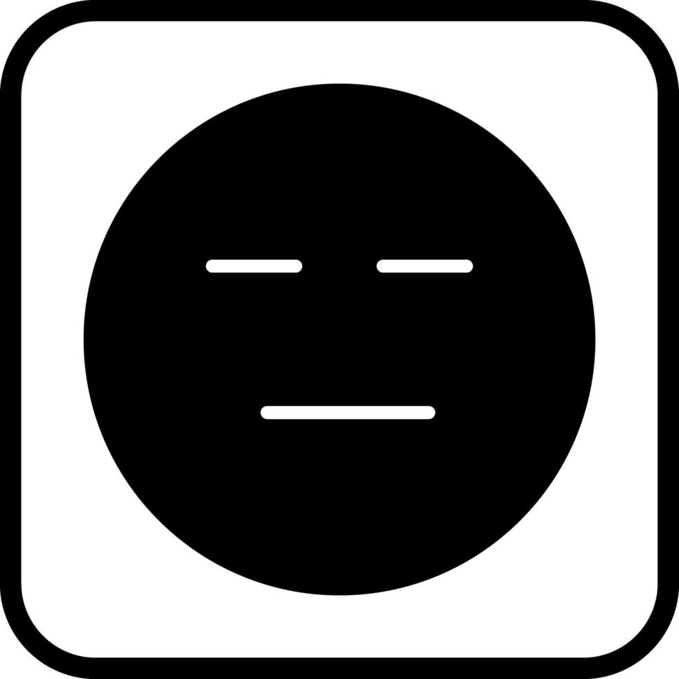 Neutral Face Icon Design vector