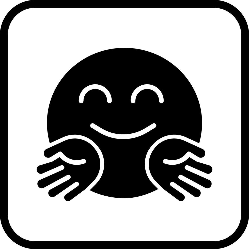 Hugging Face Icon Design vector