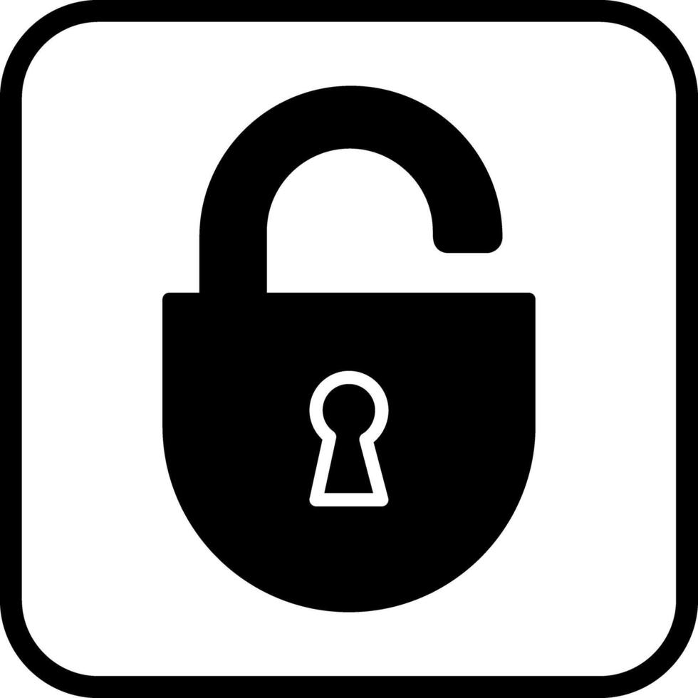 Open Lock Icon Design vector