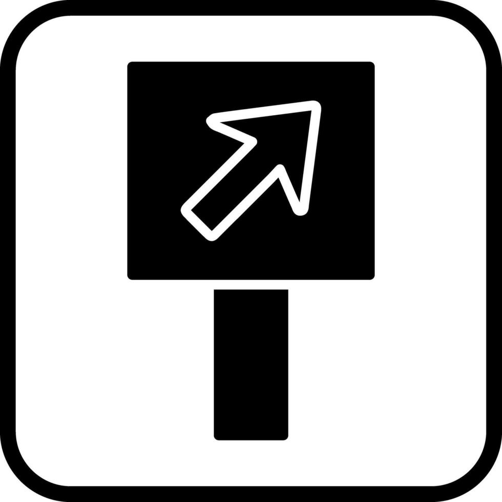 Diagonal Up Right Arrow Icon Design vector