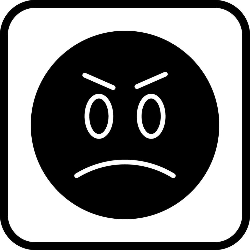 Angry Face Icon Design vector