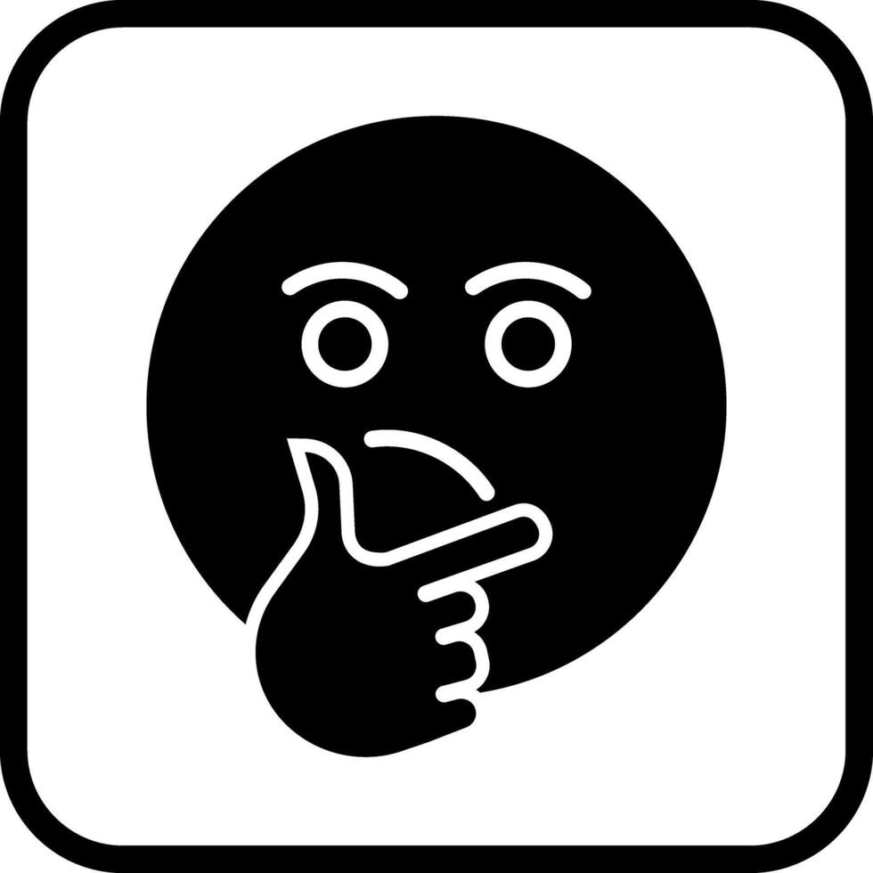 Thinking Face Icon Design vector