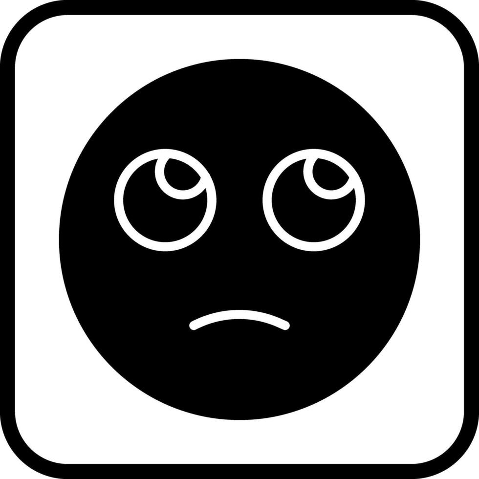 Face with Rolling Eyes Icon Design vector