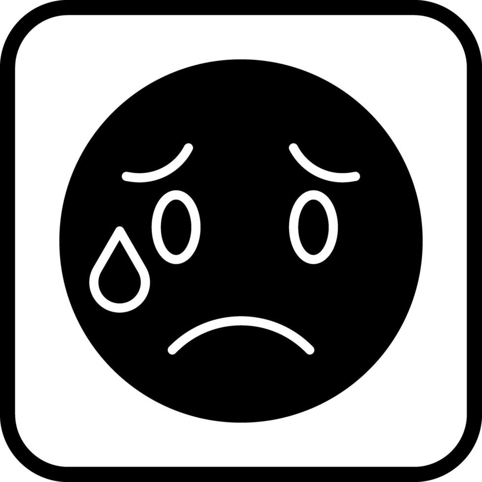 Crying Face Icon Design vector