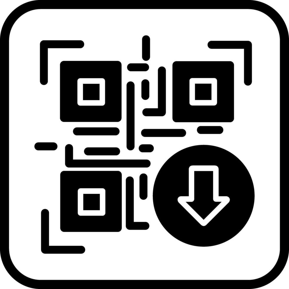 QR Code Download Icon Design vector