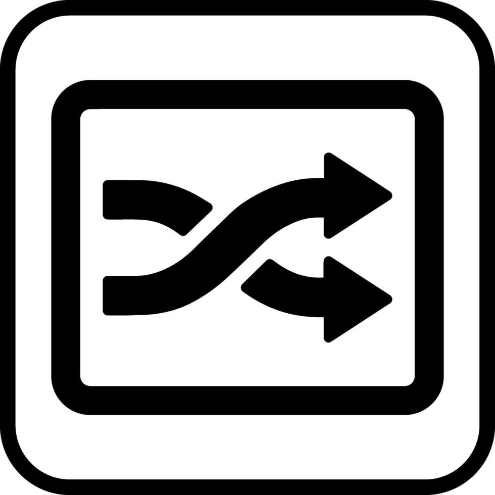 Shuffle Tracks Button Icon Design vector