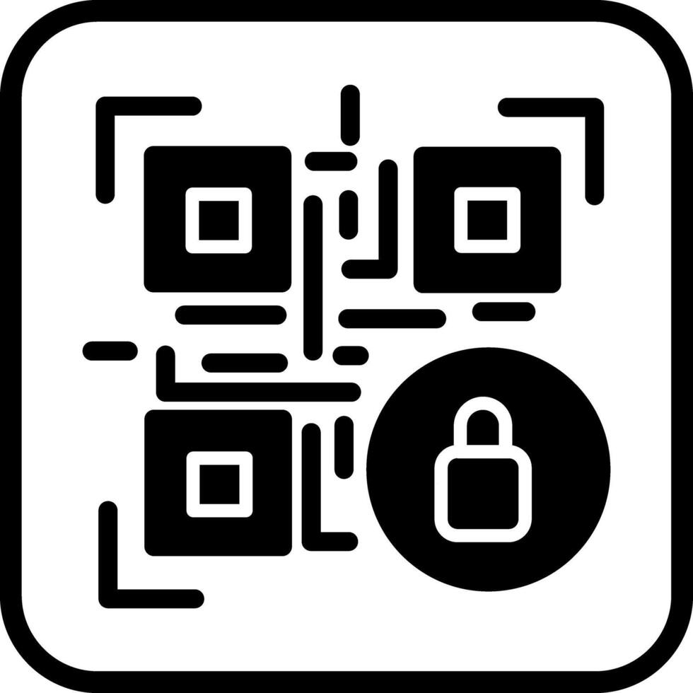 QR Code Encryption Icon Design vector
