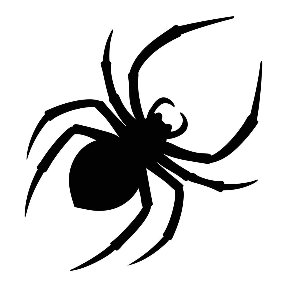 Modern Spider Silhouette Icon in Minimalist Animal Style vector