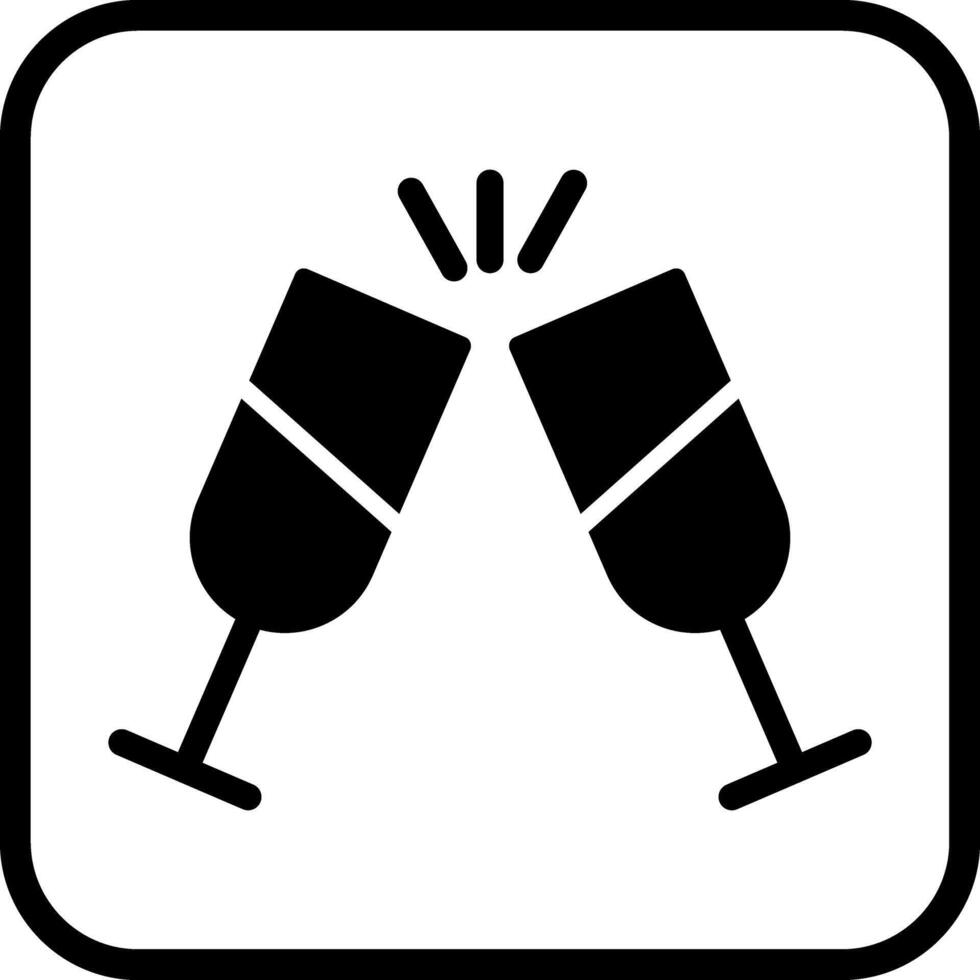 Champagne Toast Icon Design vector