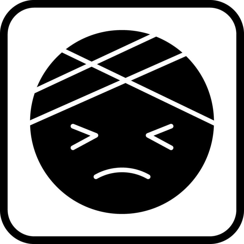 Face with Head-Bandage Icon Design vector