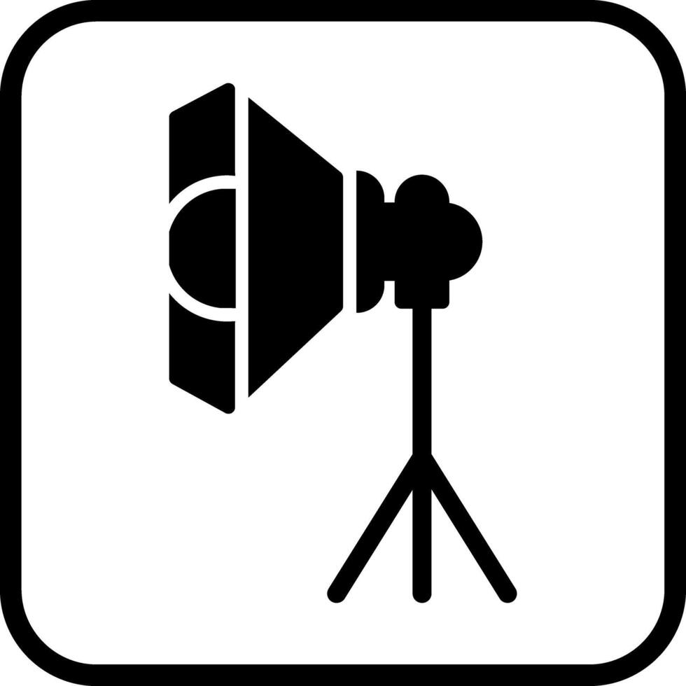Photography Studio Lights Icon Design vector