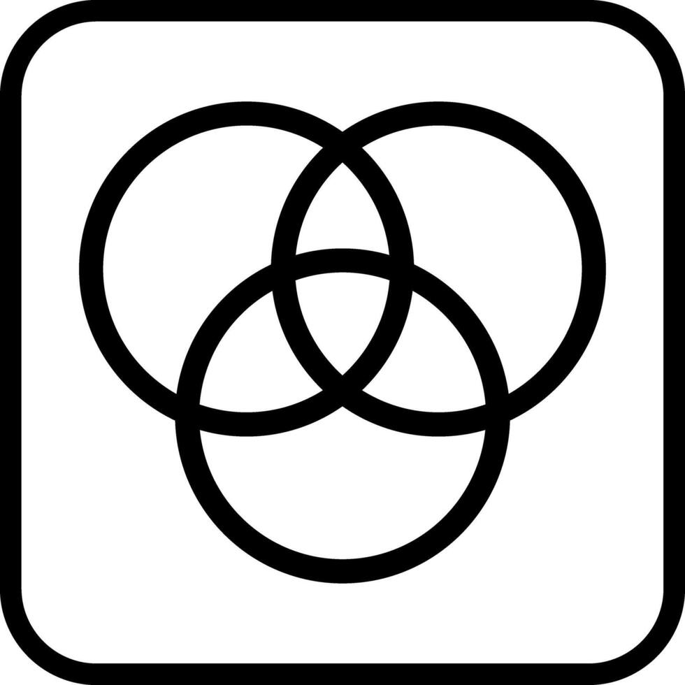 Venn Diagram Icon Design vector